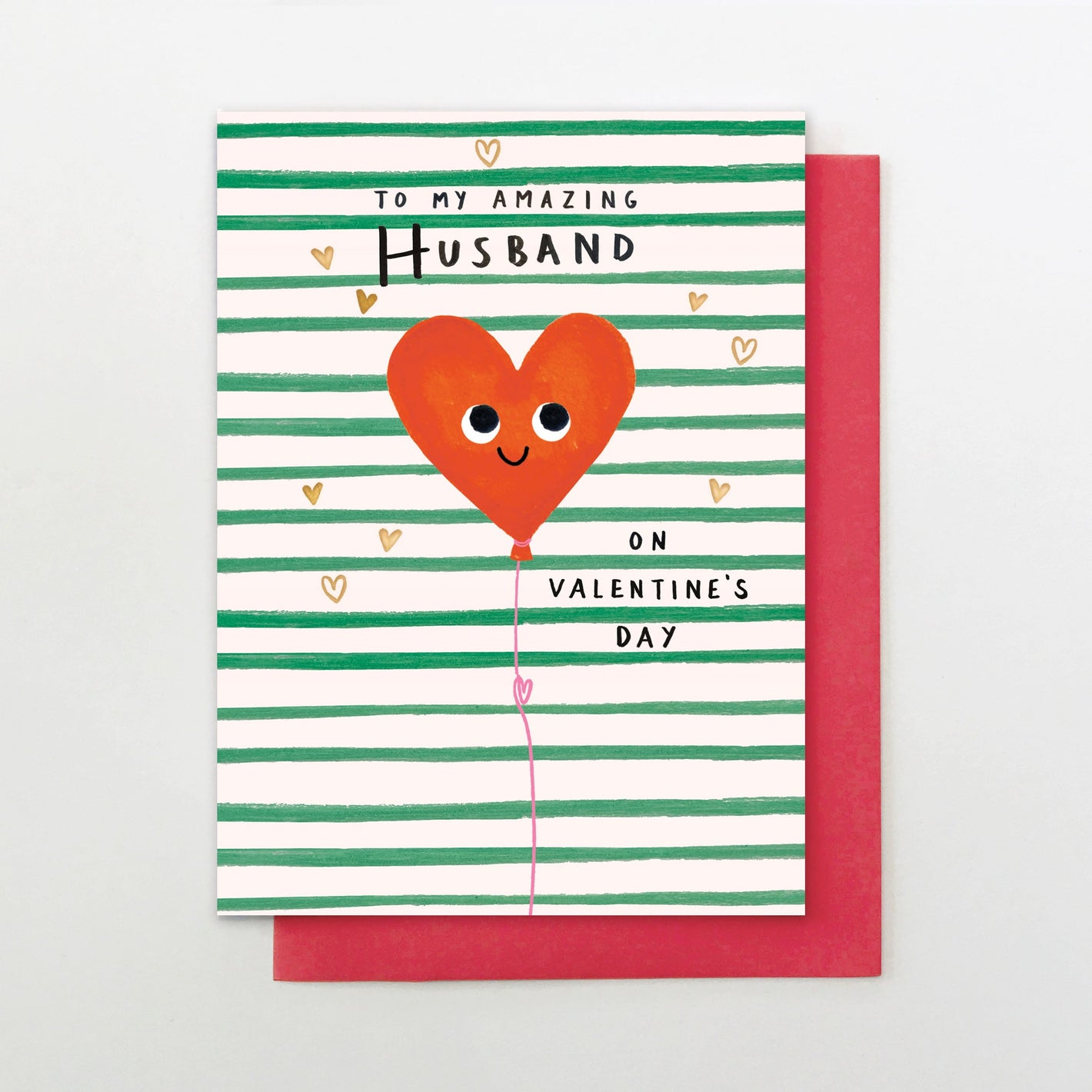 Husband Heart Balloon Card